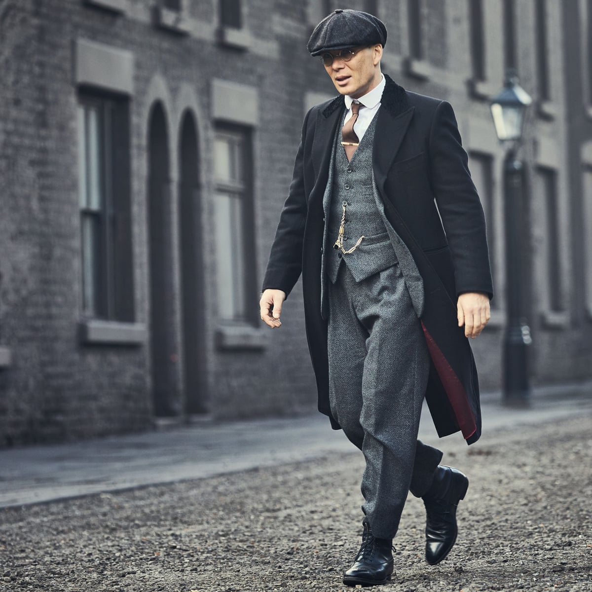 Black modern morning suit with hounds tooth pants and vest