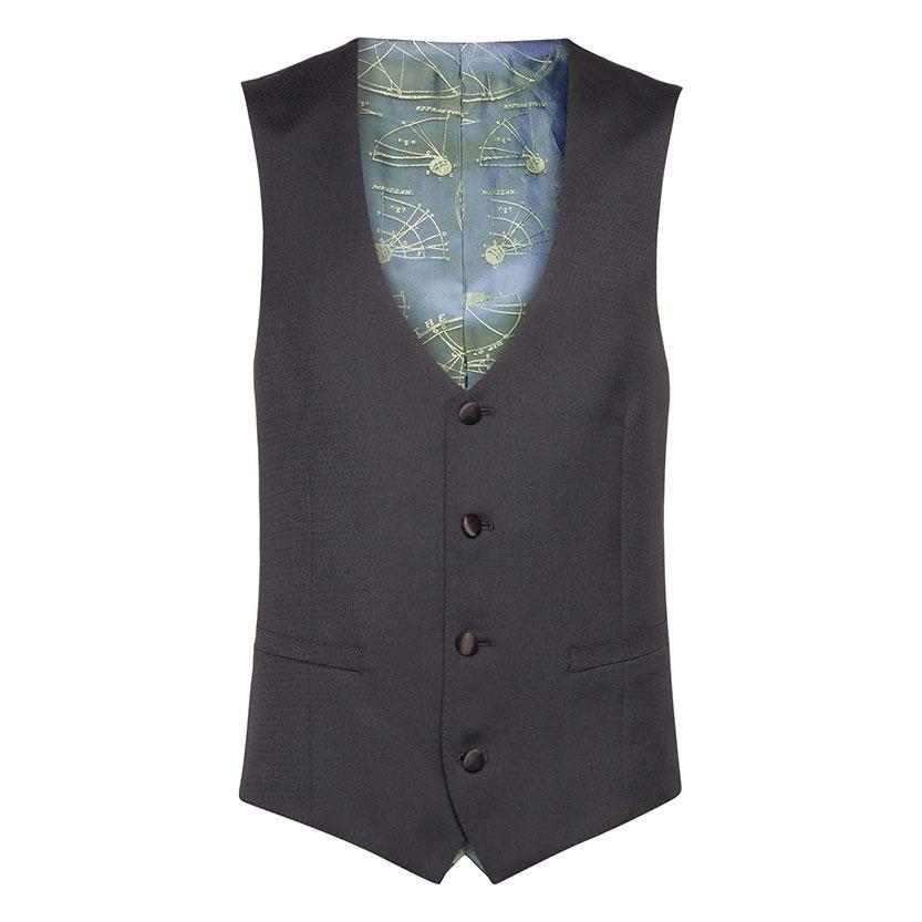 Black and silver waistcoat best sale