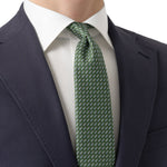 Mid Green Geo Silk Tie