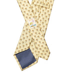 Palm Tree Print Yellow Silk Tie