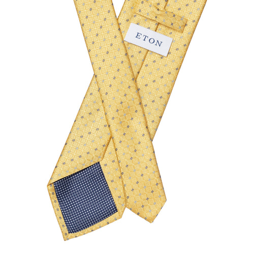 Yellow Geo Italian Made Silk Tie