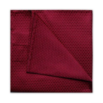 Burgundy Knitted Silk Square - Leonard Silver