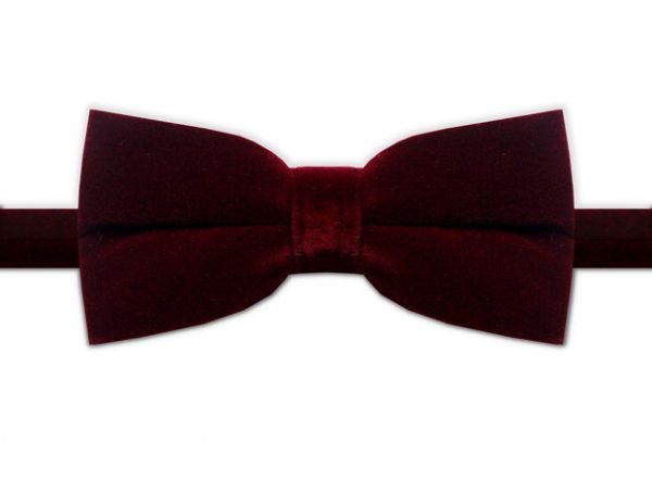 Burgundy Velvet Bow Tie - Knightsbridge