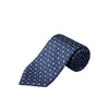 Dark Blue Micro Floral Print Silk Tie - Eton Shirts