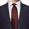 Dark Red Silk Paisley Tie