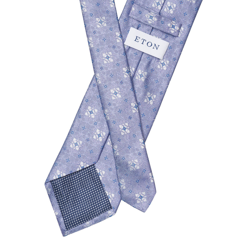 Floral Purple Silk Tie