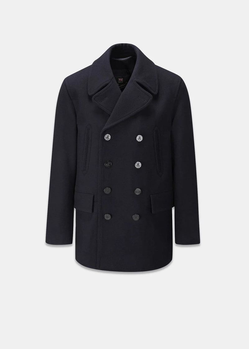 Gloverall Churchill Reefer Jacket Navy - Gloverall