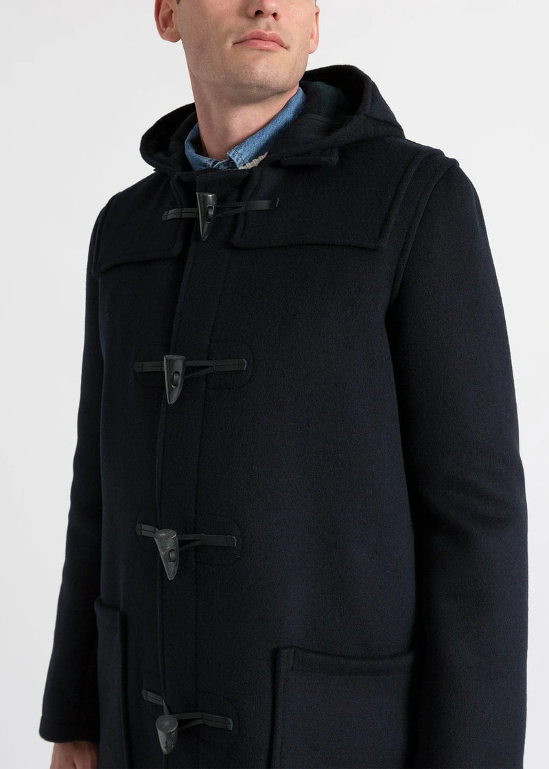 Gloverall Mid Duffle Coat BlackWatch Grey - Gloverall