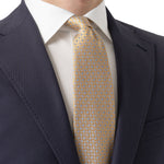 Gold Geo Italian Made Silk Tie - Eton Shirts