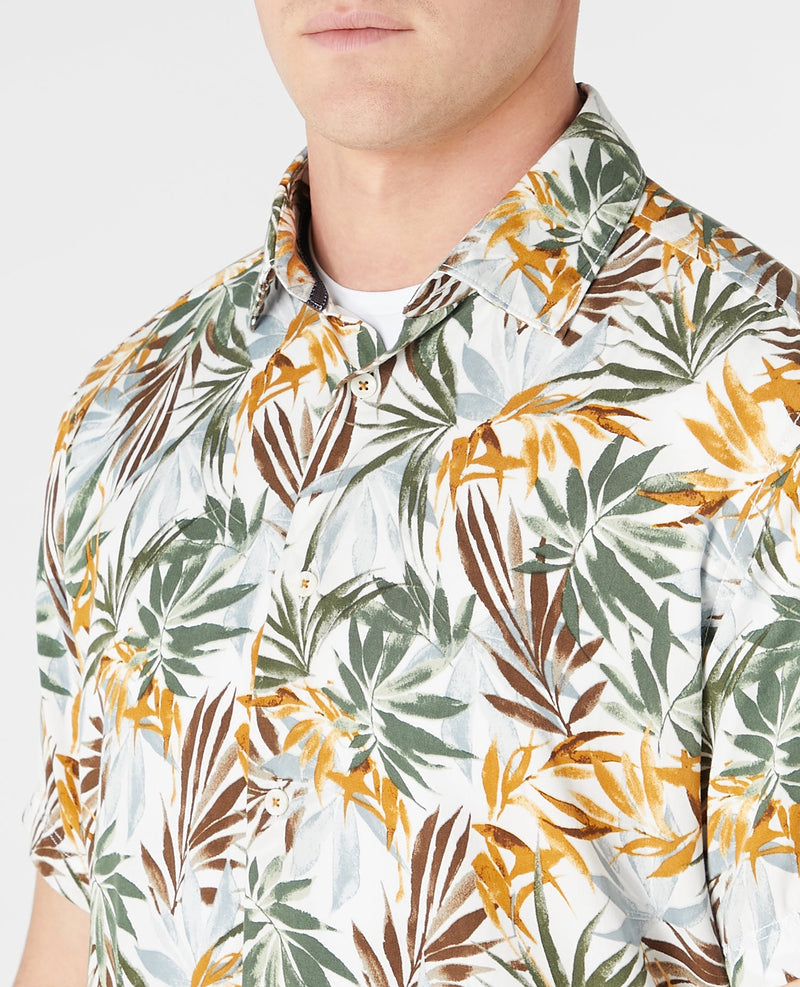 Hawaiian Shirt Green/Yellow - Remus Uomo