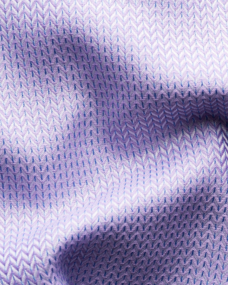 Herringbone Lilac Signature Dobby Shirt - Eton Shirts