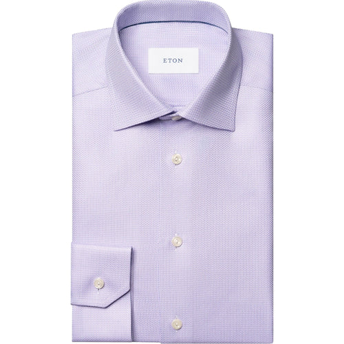 Herringbone Lilac Signature Dobby Shirt - Eton Shirts