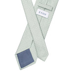 Light Green Geometric Woven Silk Tie - Eton Shirts