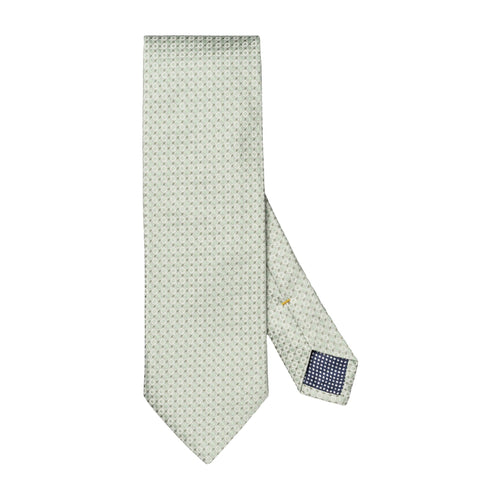 Light Green Geometric Woven Silk Tie - Eton Shirts