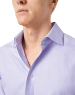 Lilac Semi Solid Signature Twill Shirt - Eton Shirts