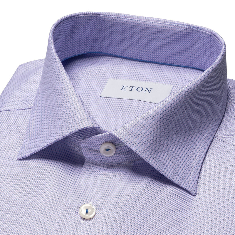 Lilac Semi Solid Signature Twill Shirt - Eton Shirts