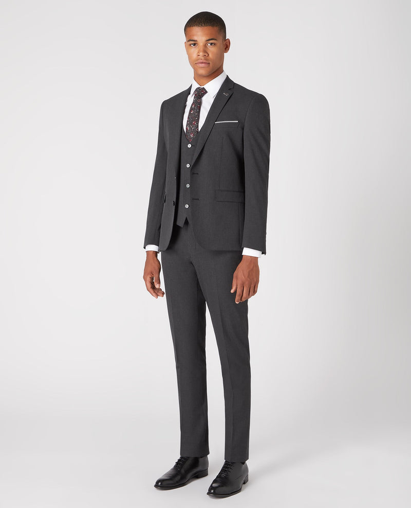 Luca Charcoal Stretch Suit - Remus Uomo