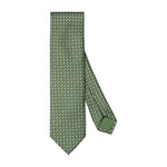 Mid Green Geo Silk Tie - Eton Shirts