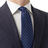 Navy Geo Italian Made Silk Tie