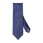 Navy Geo Italian Made Silk Tie - Eton Shirts