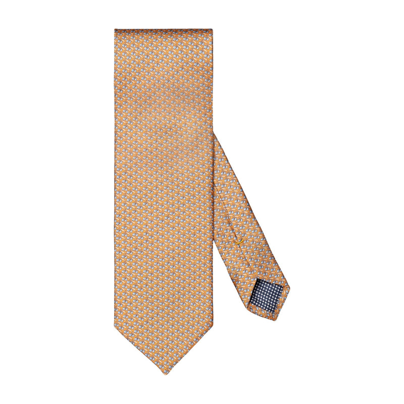 Orange Motif Print Silk Tie - Eton Shirts