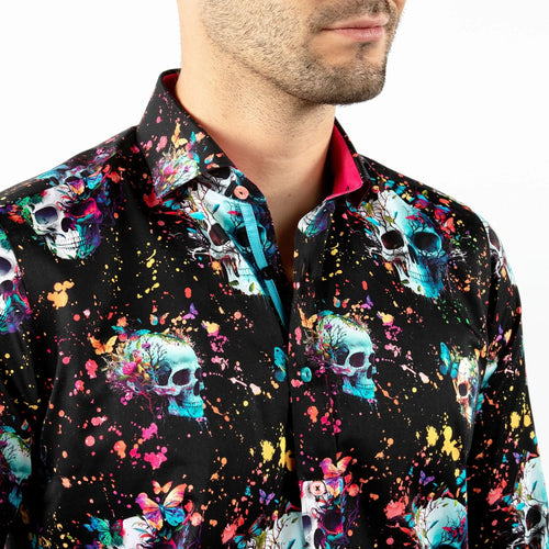 Paint Splatter Skull Shirt