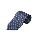 Palm Tree Print Navy Silk Tie - Eton Shirts