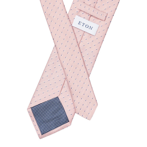 Pink Motif Print Silk Tie - Eton Shirts