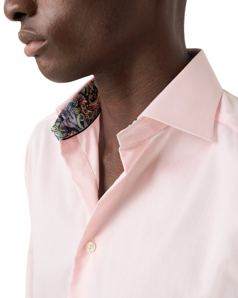 Pink Signature Twill Paisley Effect Shirt - Eton Shirts