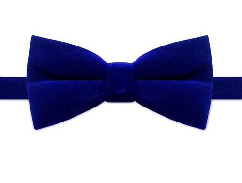 Royal Blue Velvet Bow Tie - Knightsbridge