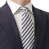 Silk Tie with Bold Navy Stripe - Eton Shirts