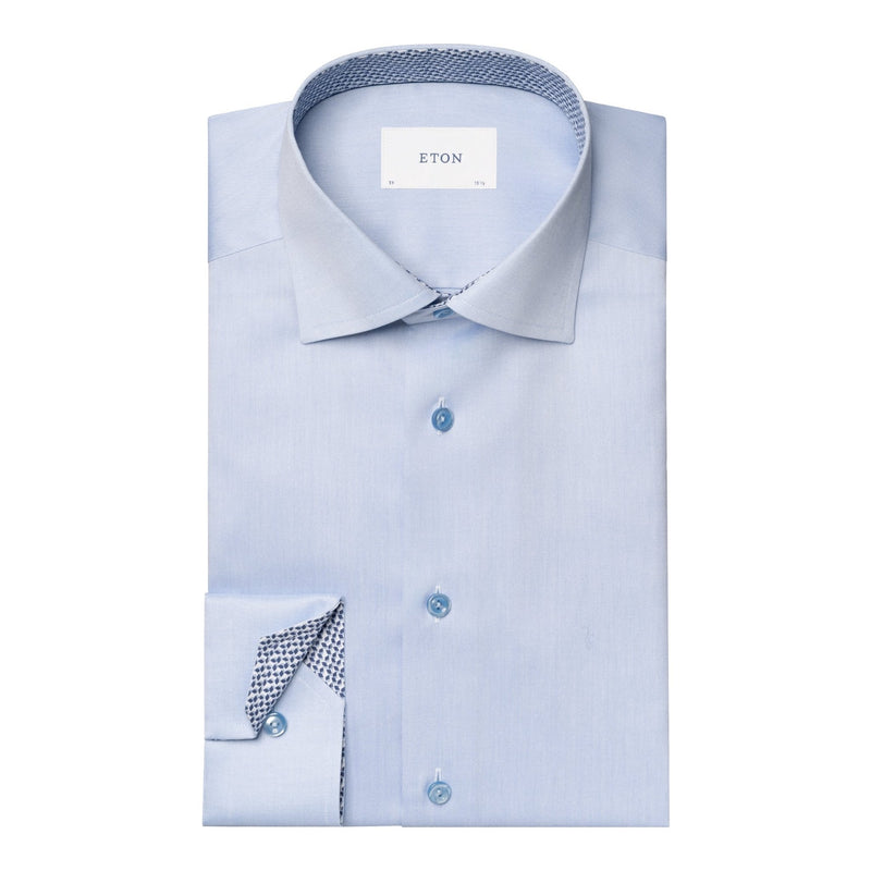 Solid Signature Twill Geometric Effect shirt - Eton Shirts