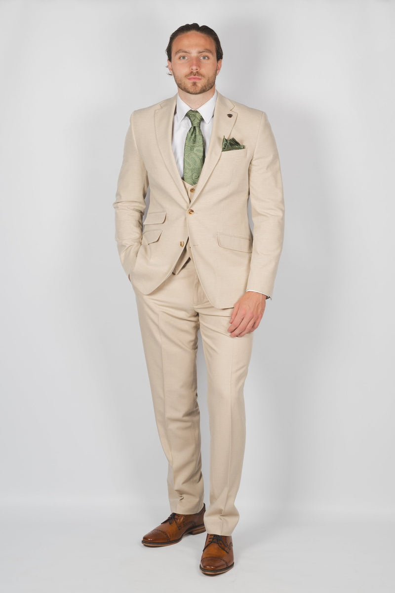 Summer Beige Suit - Leonard Silver