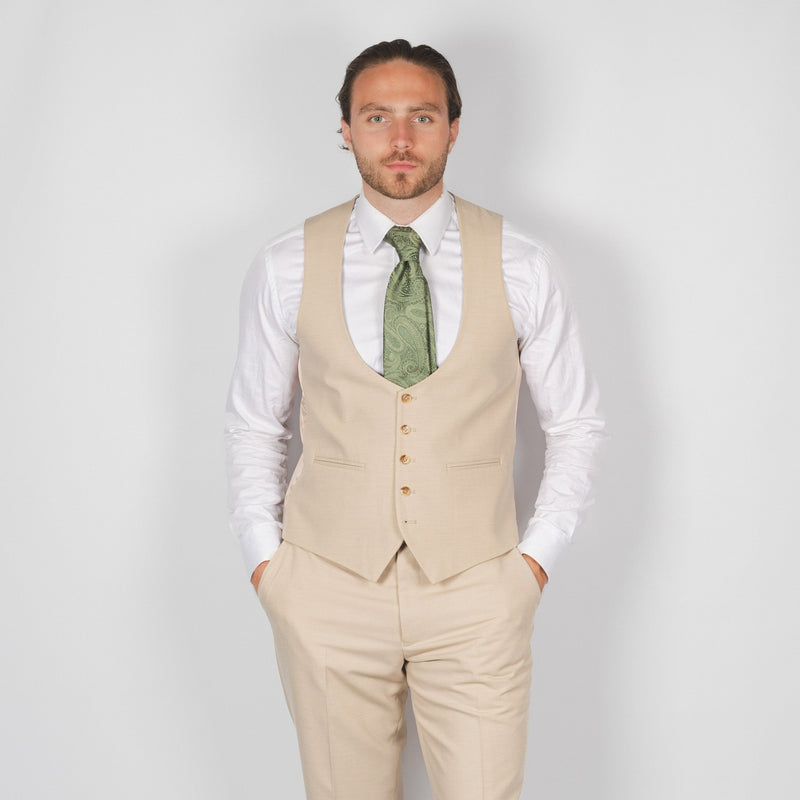 Summer Beige Suit - Leonard Silver