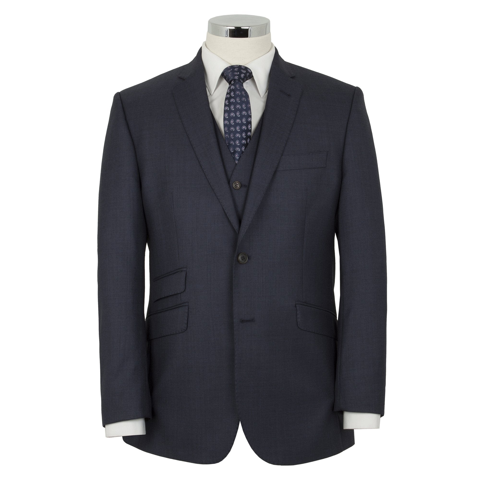 Alfred Brown Blue Wool Suit | Alfred Brown Suits at Leonard Silver