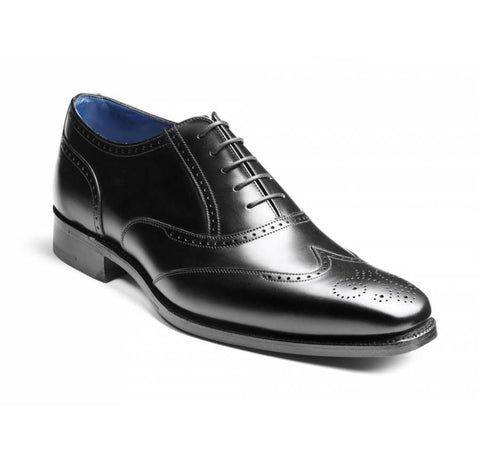 Mens Barker Shoes Johnny Black Leonard Silver